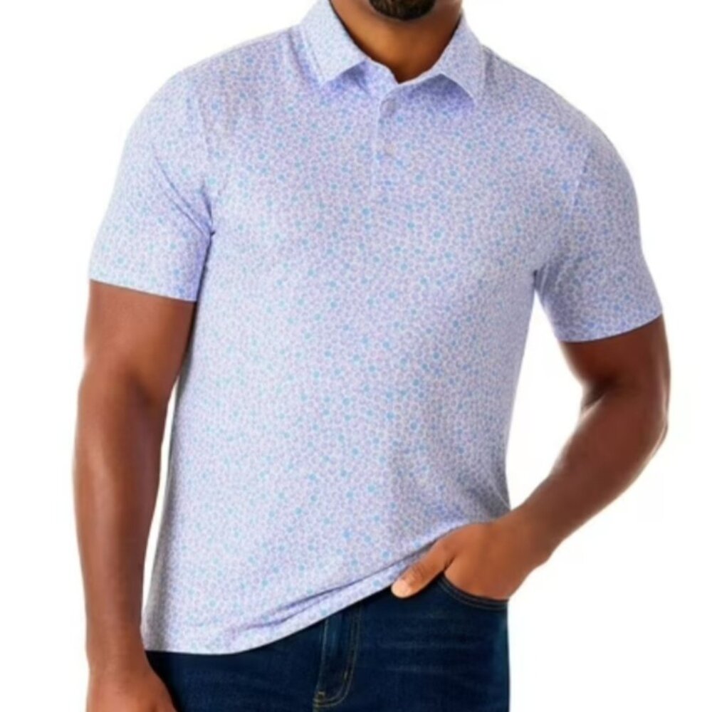 Member's Mark Men's Patterned Performance Polo Size XXL